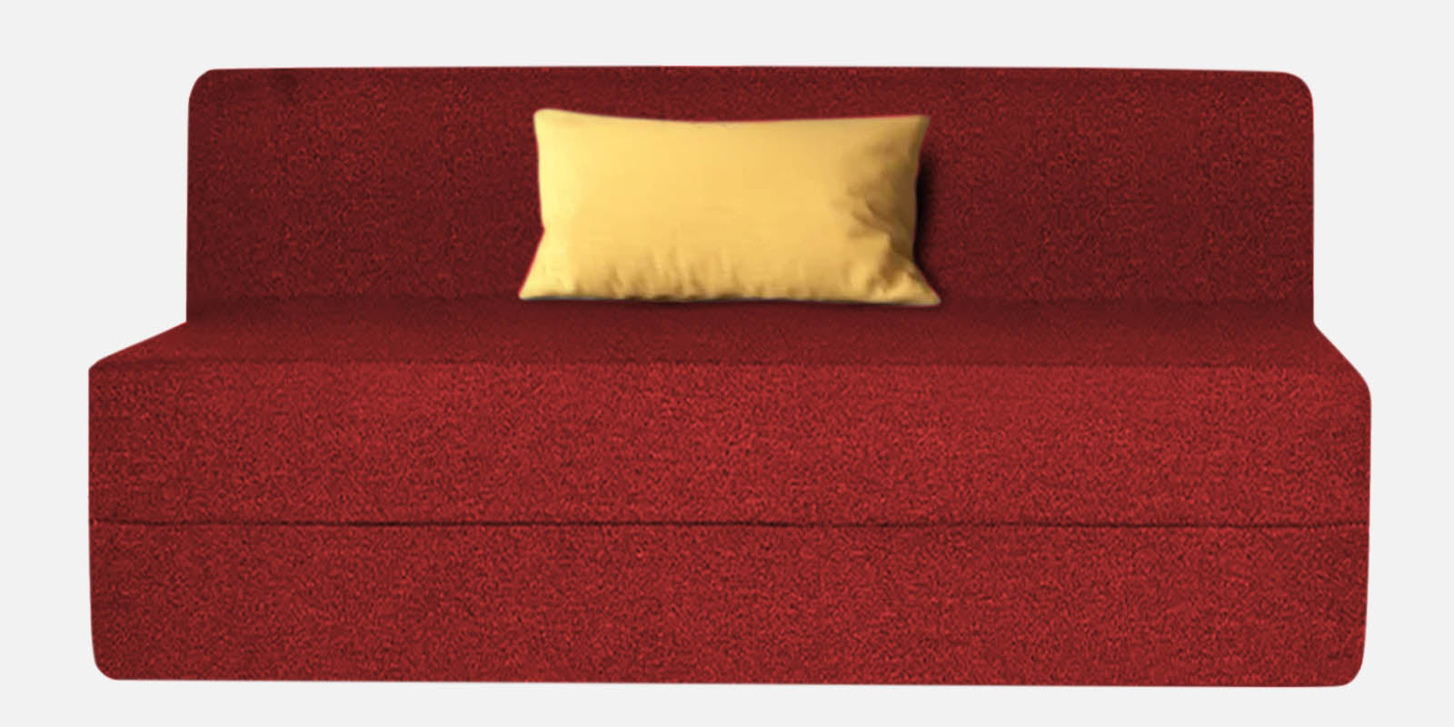 Fleepy Fabric 2 Seater Foldable Sofa Cum Bed In Blood Maroon Colour - Febonic Living