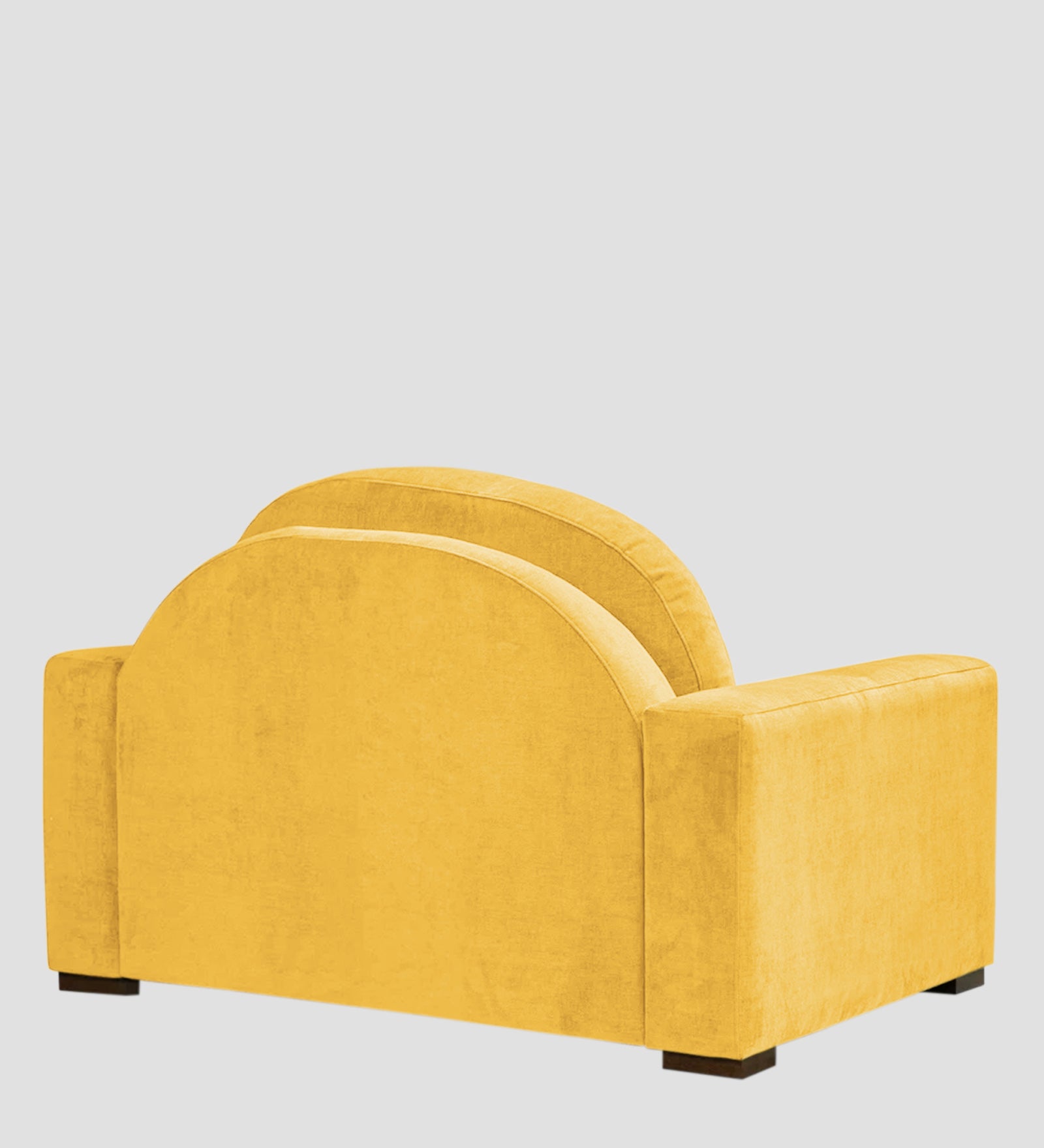 Dara Fabric 1 Seater Sofa In Bold Yellow Colour - Febonic Living