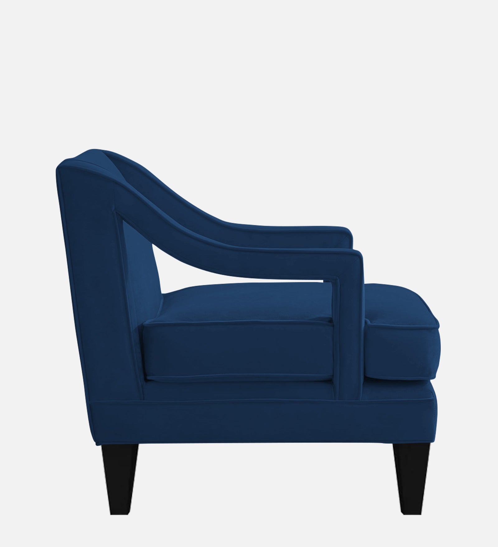 Daffy Velvet 1 Seater Sofa In Imperial Blue Colour - Febonic Living