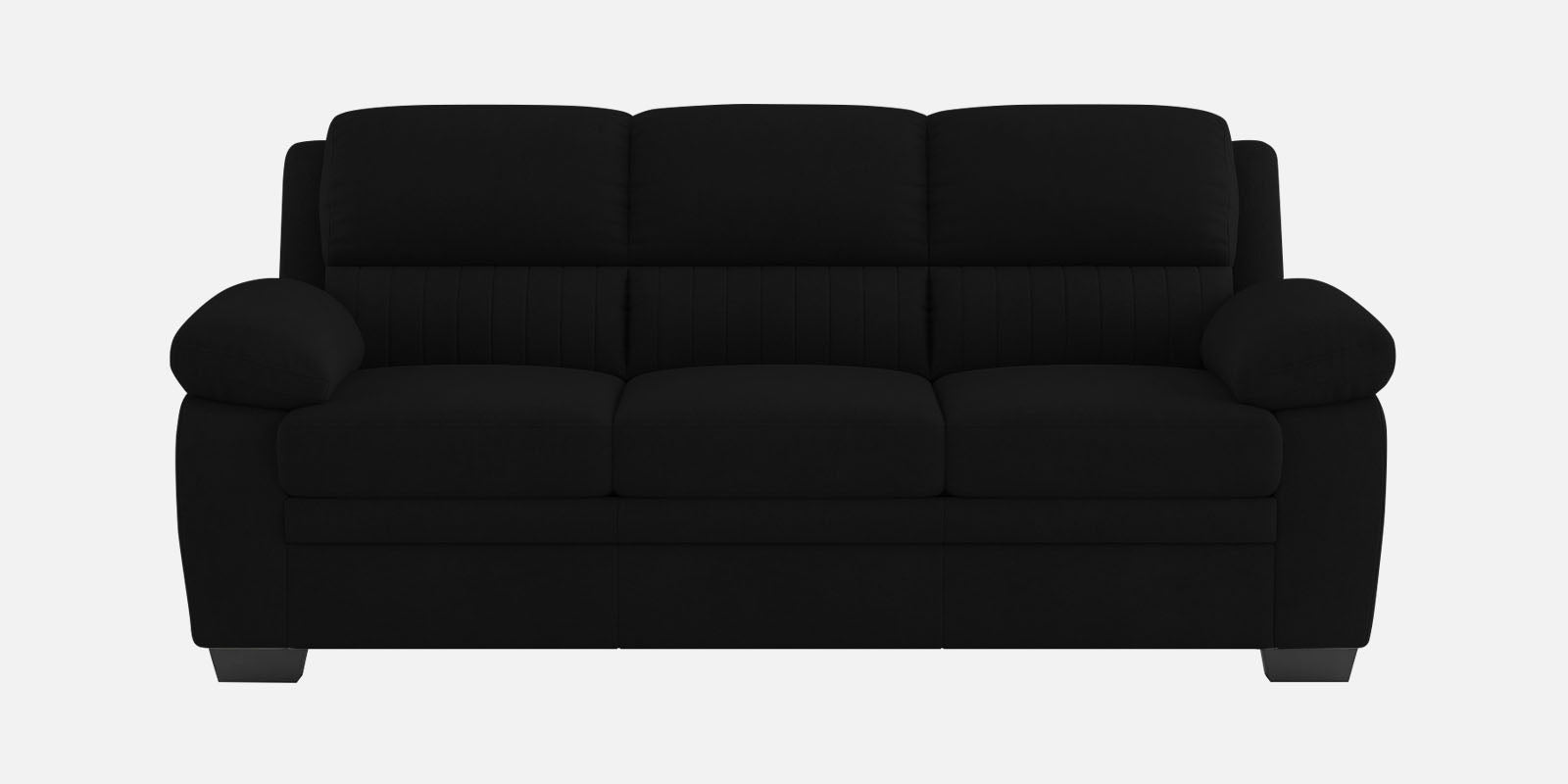 Miranda Velvet 3 Seater Sofa In Adam Black Colour - Febonic Living