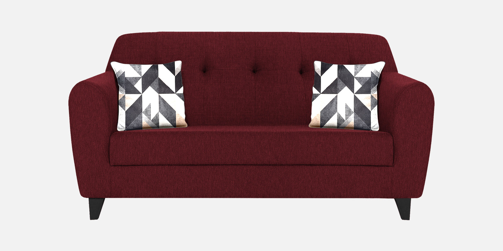 Melaan Fabric 2 Seater Sofa In Blood Maroon Colour - Febonic Living