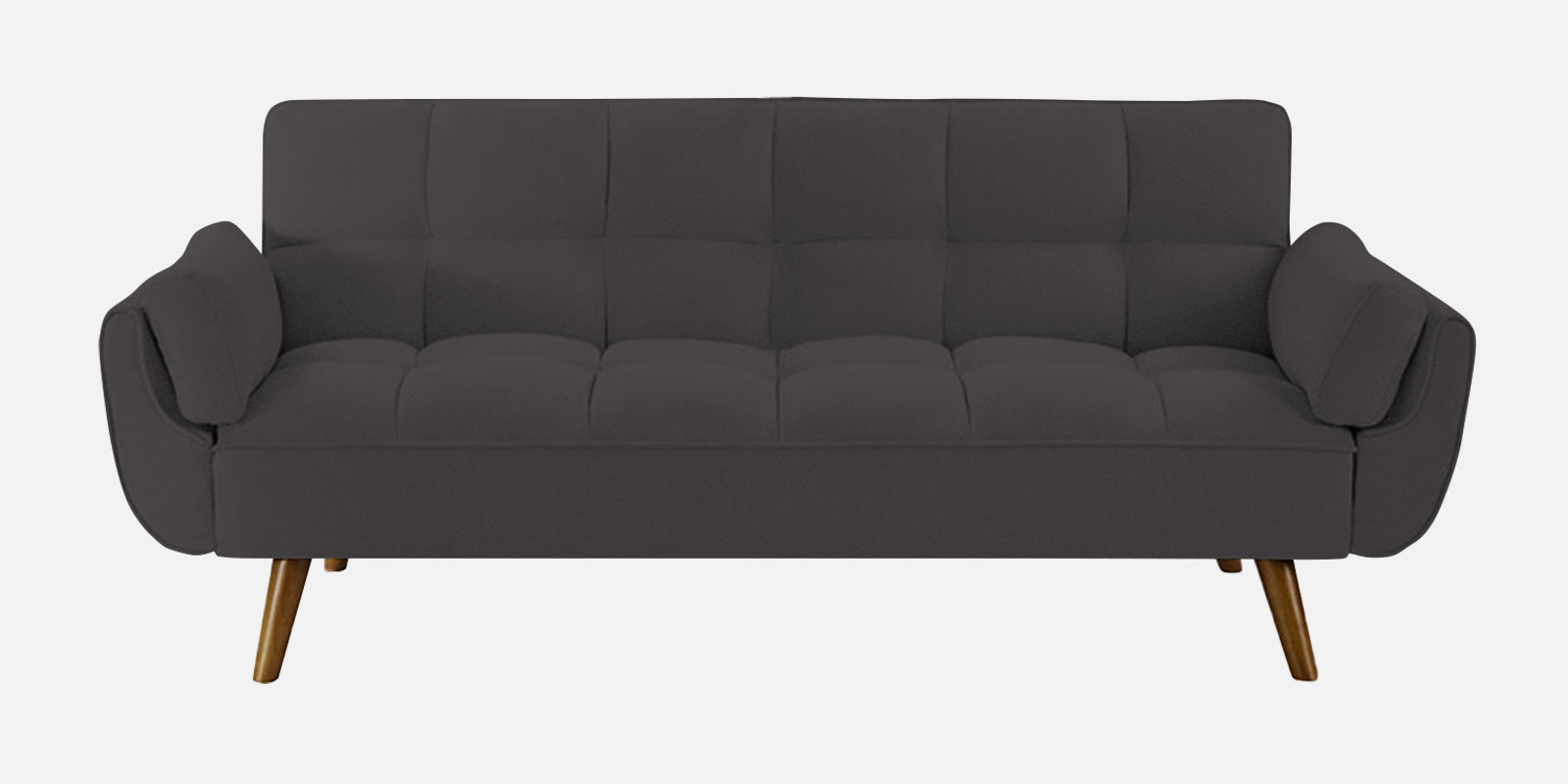Melano Fabric 3 Seater Convertible Sofa Cum Bed In Maba Grey Colour - Febonic Living