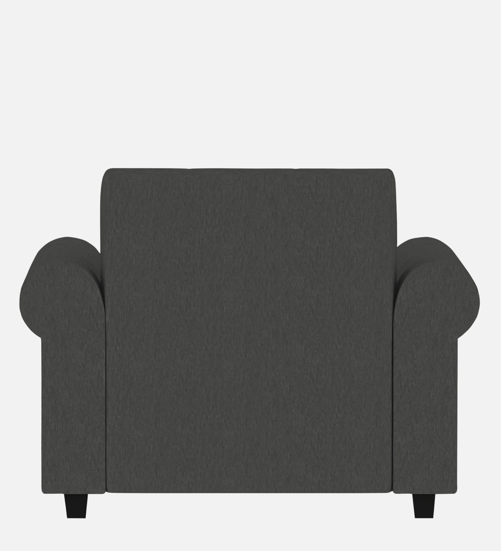 Derado Fabric 1 Seater Sofa In Charcoal Grey Colour - Febonic Living