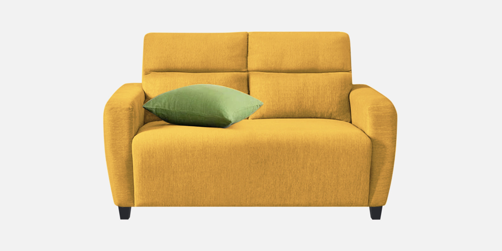 Bakadi Fabric 2 Seater Sofa In Bold Yellow Colour - Febonic Living