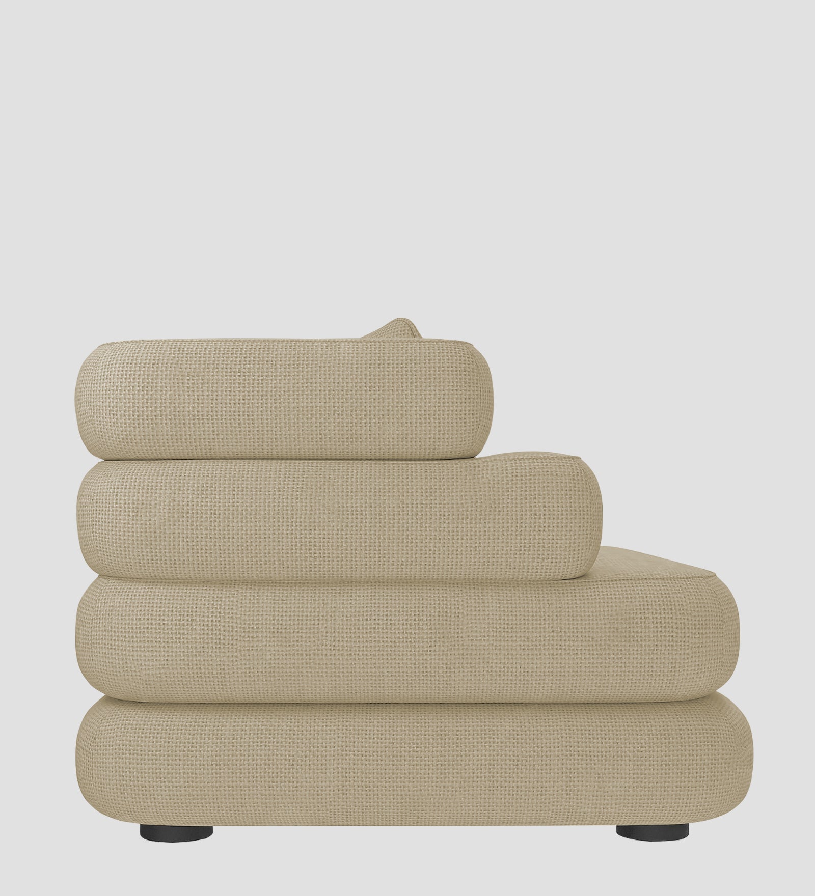 Wener Fabric 1 Seater Sofa In Honey Beige Colour - Febonic Living