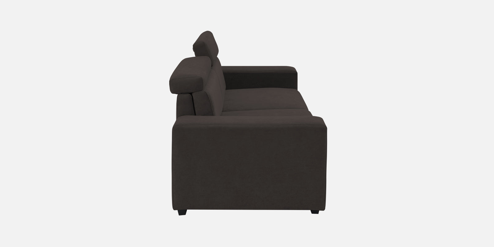 Hiro Fabric 3 Seater Sofa In Coal Brown Colour - Febonic Living