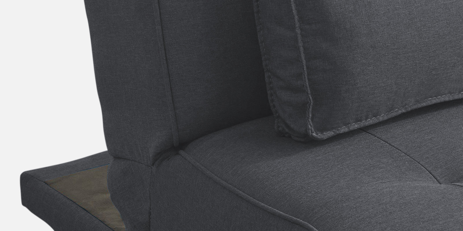 Jerry Fabric 3 Seater Convertible Sofa Cum Bed In Maba Gray Colour - Febonic Living