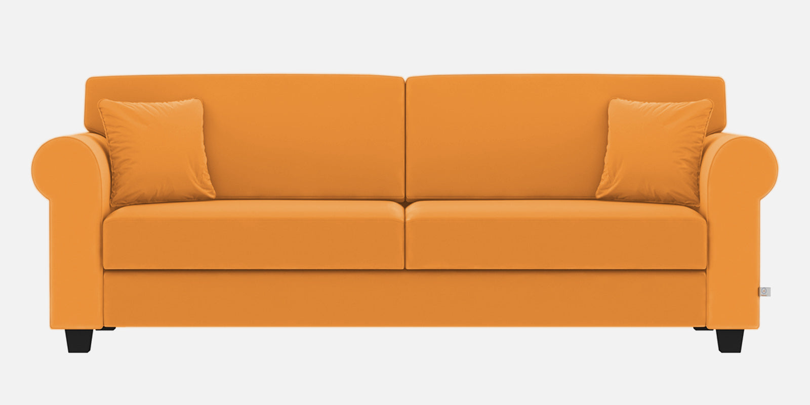 Numonk Velvet 3 Seater Sofa In Tangerine orange Colour - Febonic Living