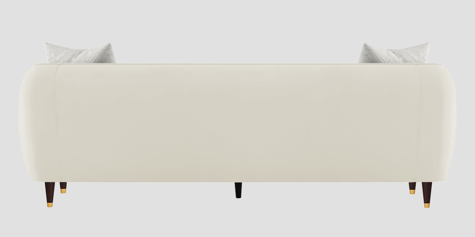 Hairo Velvet 3 Seater Sofa In Warm White Colour - Febonic Living