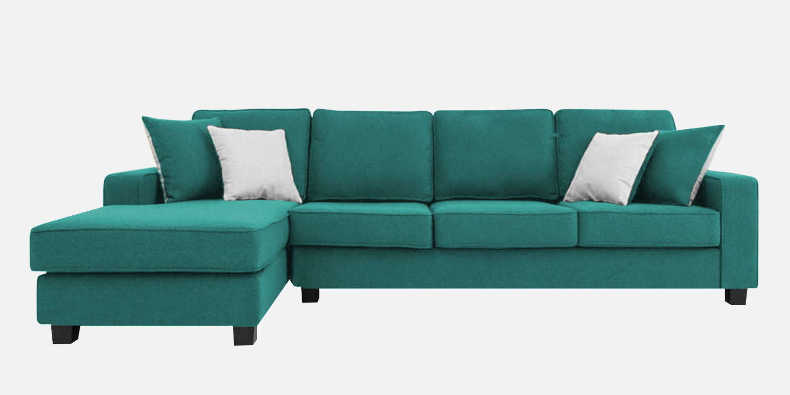 Ladybug Fabric RHS Sectional Sofa (3+Lounger) In Sea Green Colour - Febonic Living