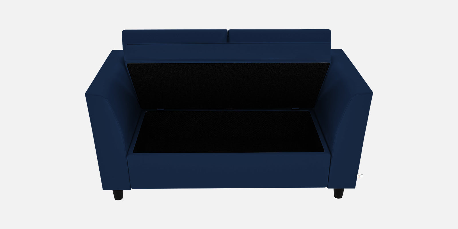 Bristo Velvet 2 Seater Sofa In Imperial Blue Colour With Storage - Febonic Living