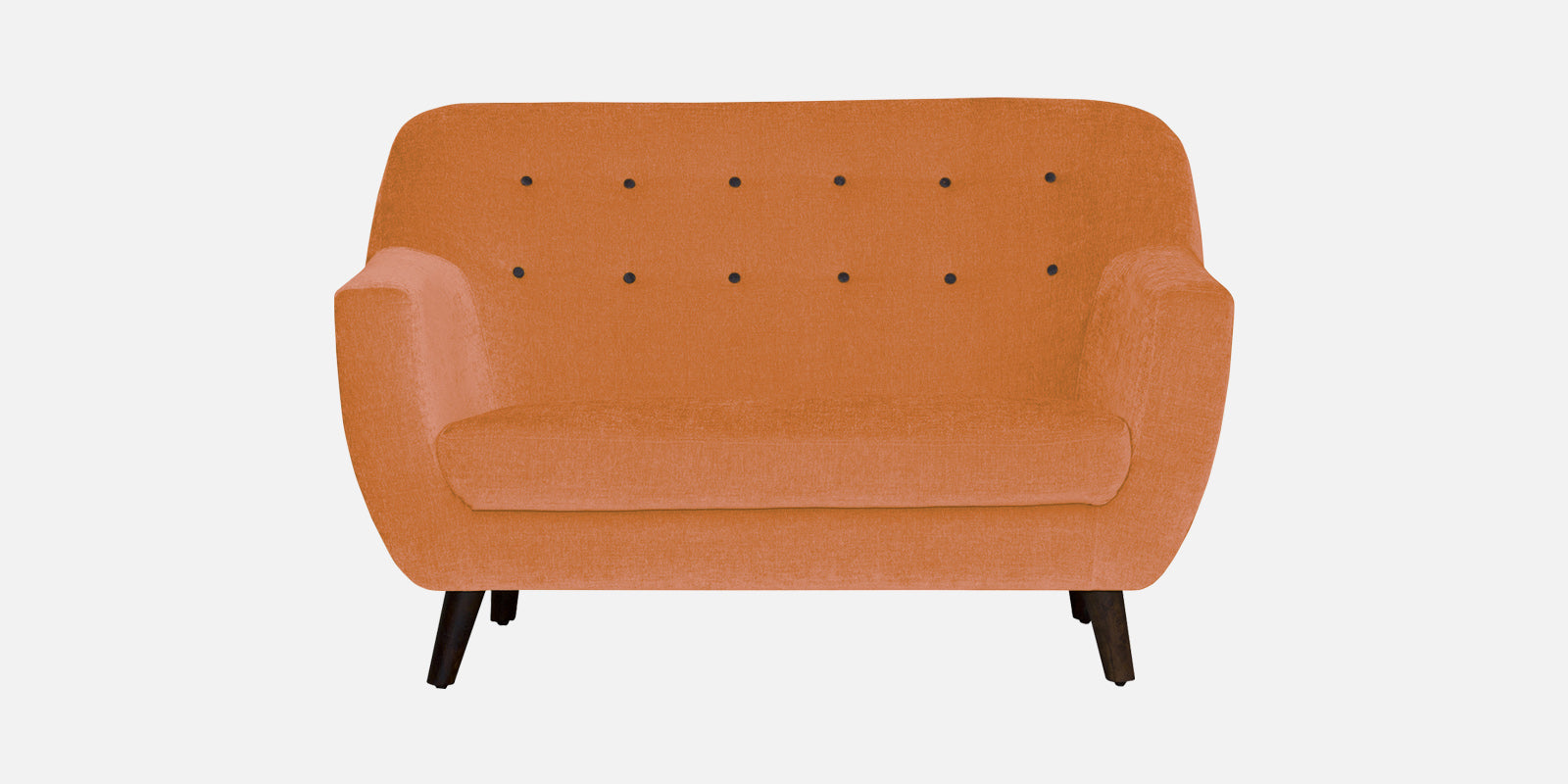 German Fabric 2 Seater Sofa In Dark Orange Colour - Febonic Living