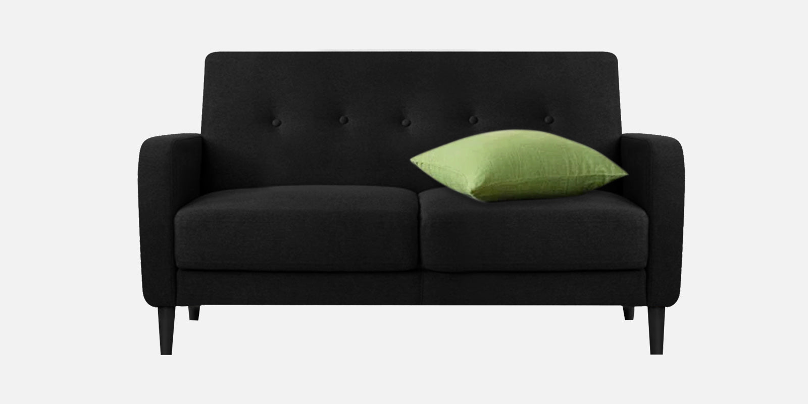 Marq Fabric 2 Seater Sofa In Zed Black Colour - Febonic Living