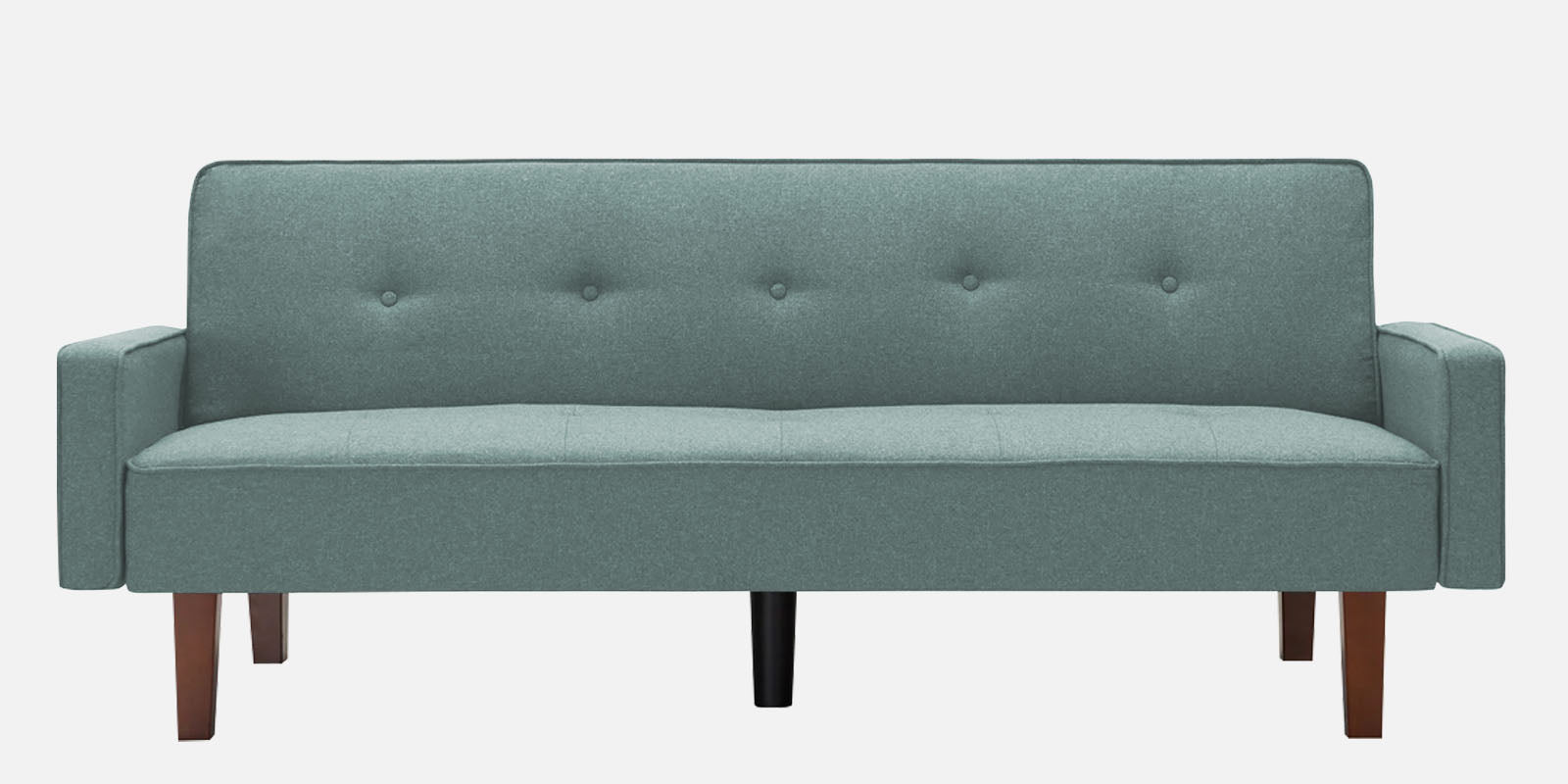 Nebia Fabric 3 Seater Convertible Sofa Cum Bed In Suka Blue Colour - Febonic Living