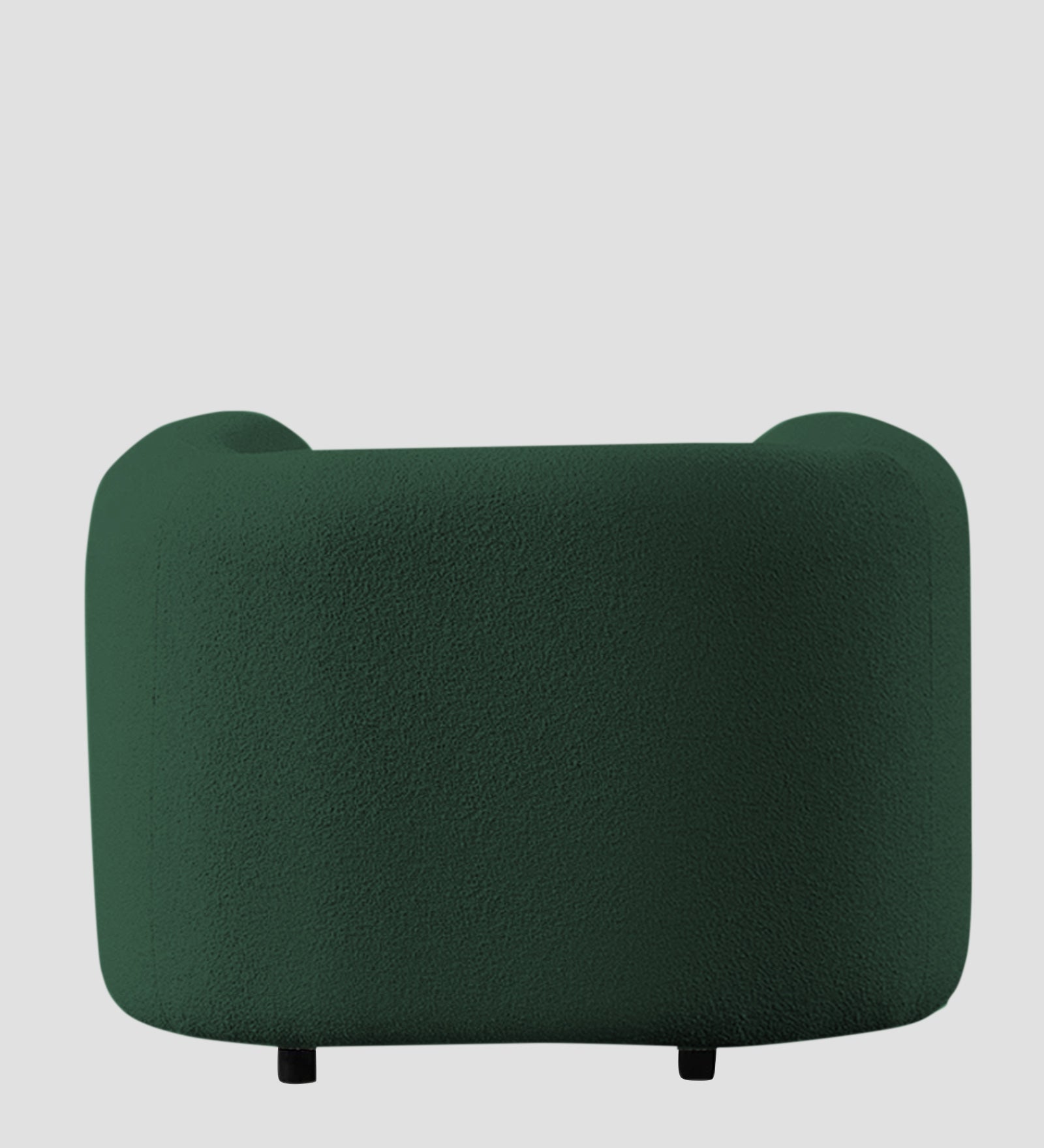 Corny Boucle Fabric 1 Seater Sofa In Hunter Green Colour - Febonic Living