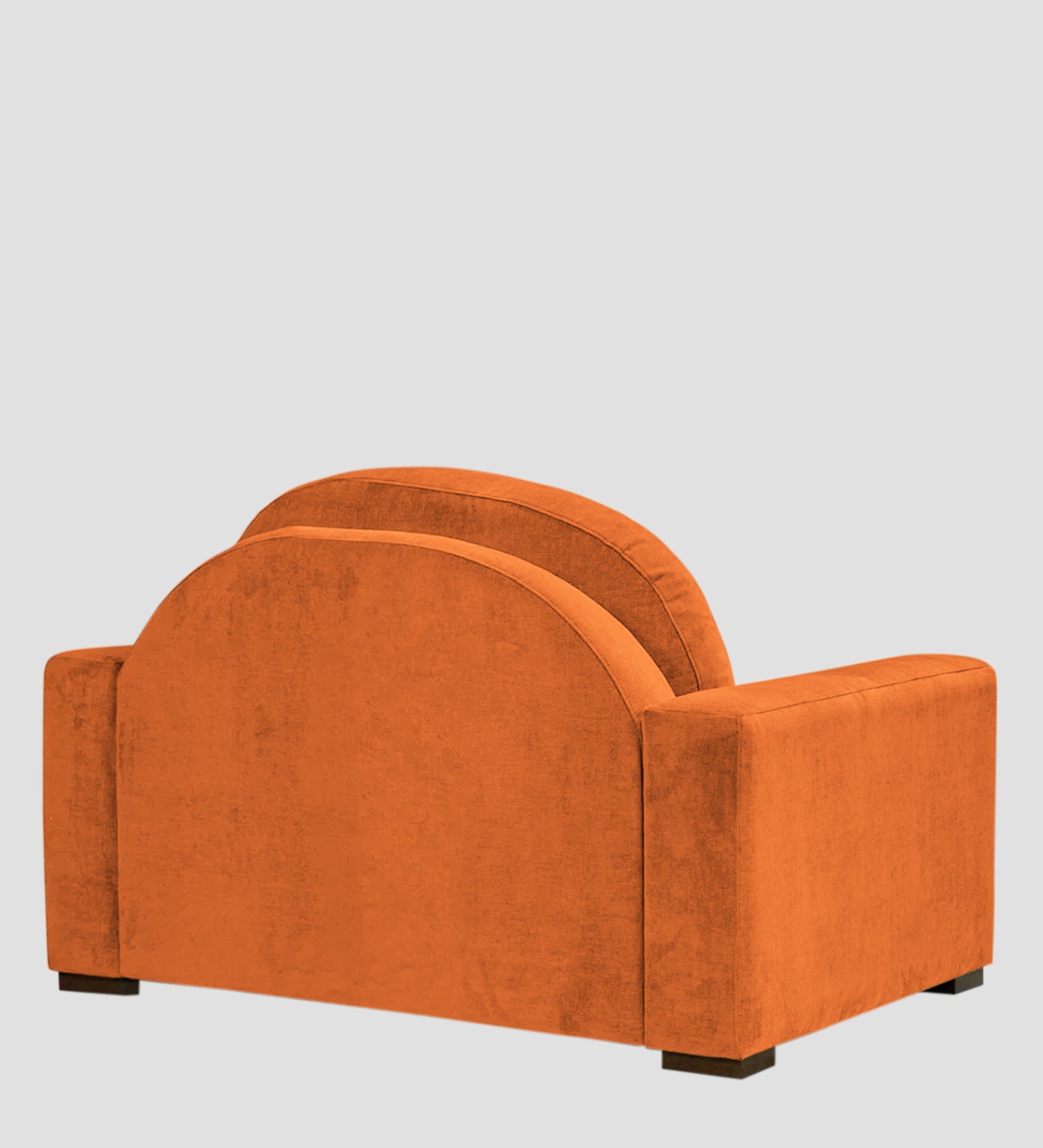 Dara Fabric 1 Seater Sofa In Vivid Orange Colour - Febonic Living