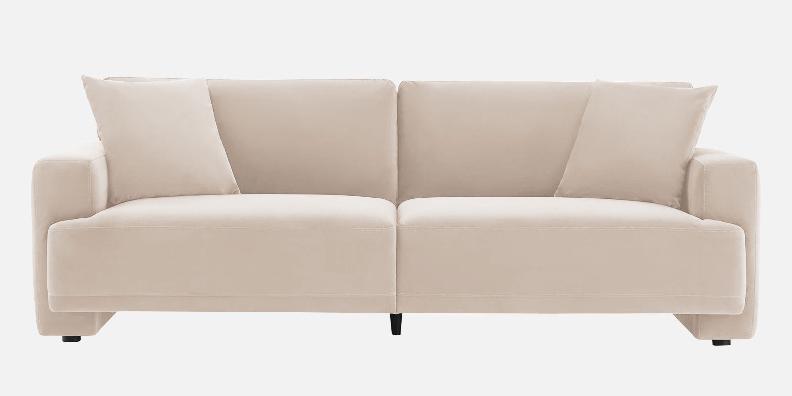Kosta Velvet 3 Seater Sofa In Camel Beige Colour - Febonic Living