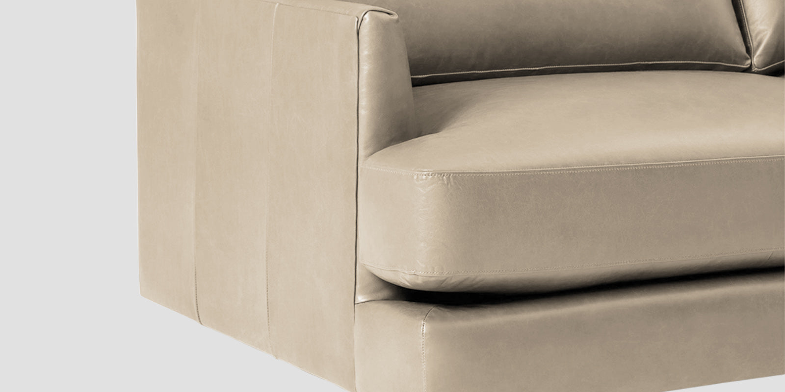 Sterio Leatherette 2 Seater Sofa In Marble Beige Colour - Febonic Living