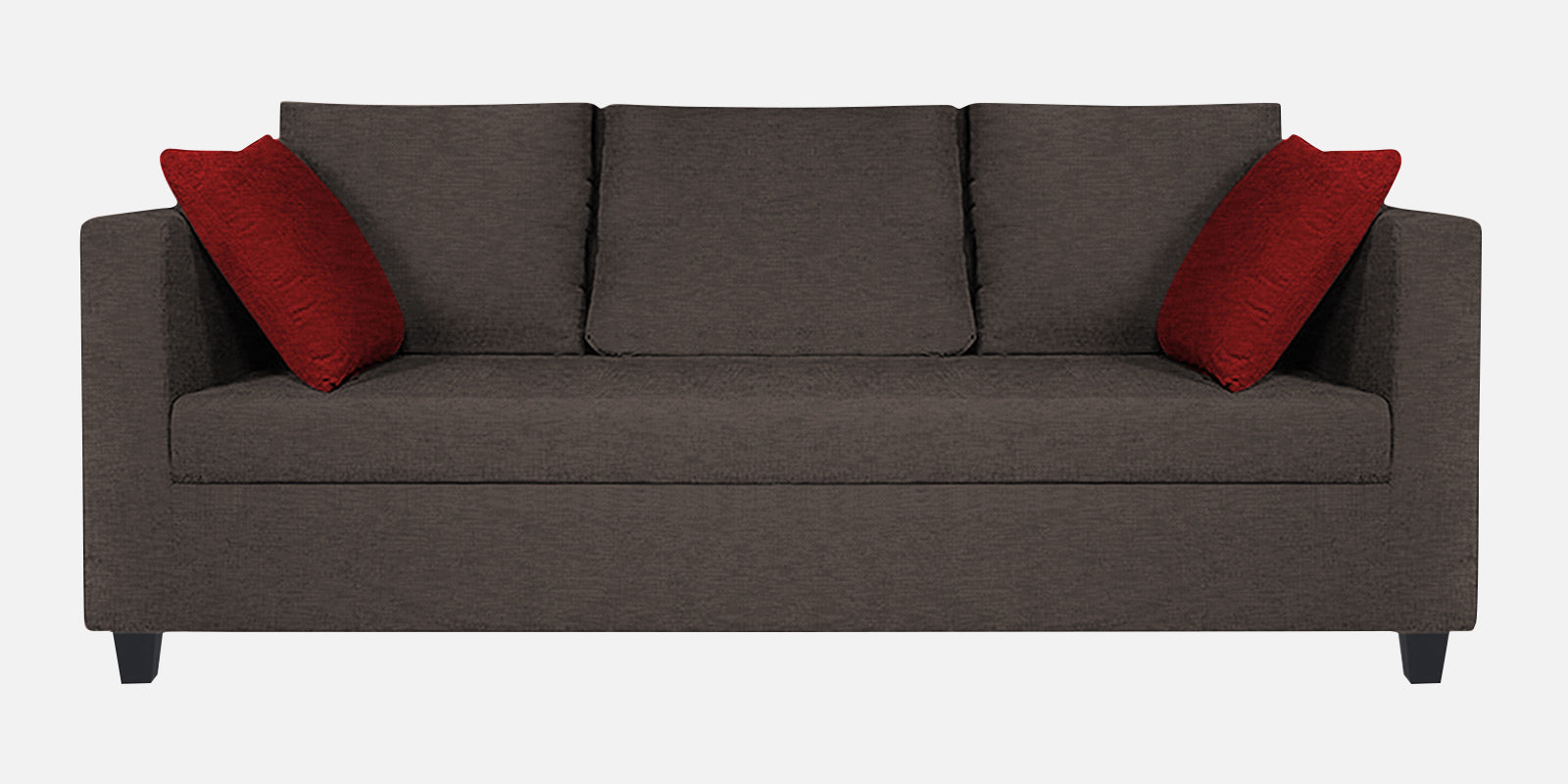 Nuska Fabric 3 Seater Sofa In Caspa Brown Colour - Febonic Living