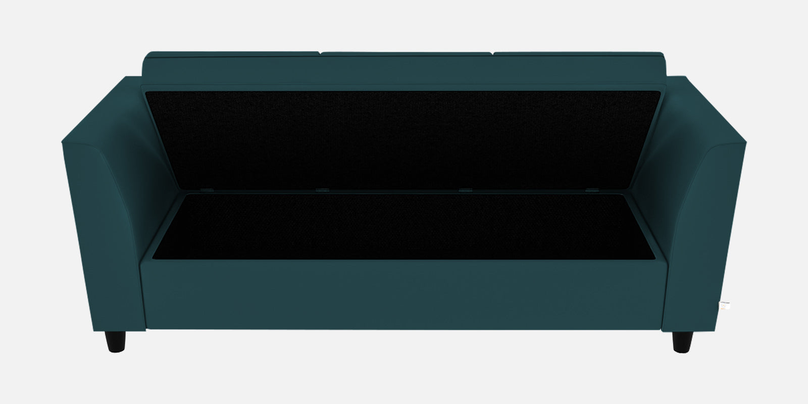 Bristo Velvet 3 Seater Sofa In Arabian Green Colour With Storage - Febonic Living