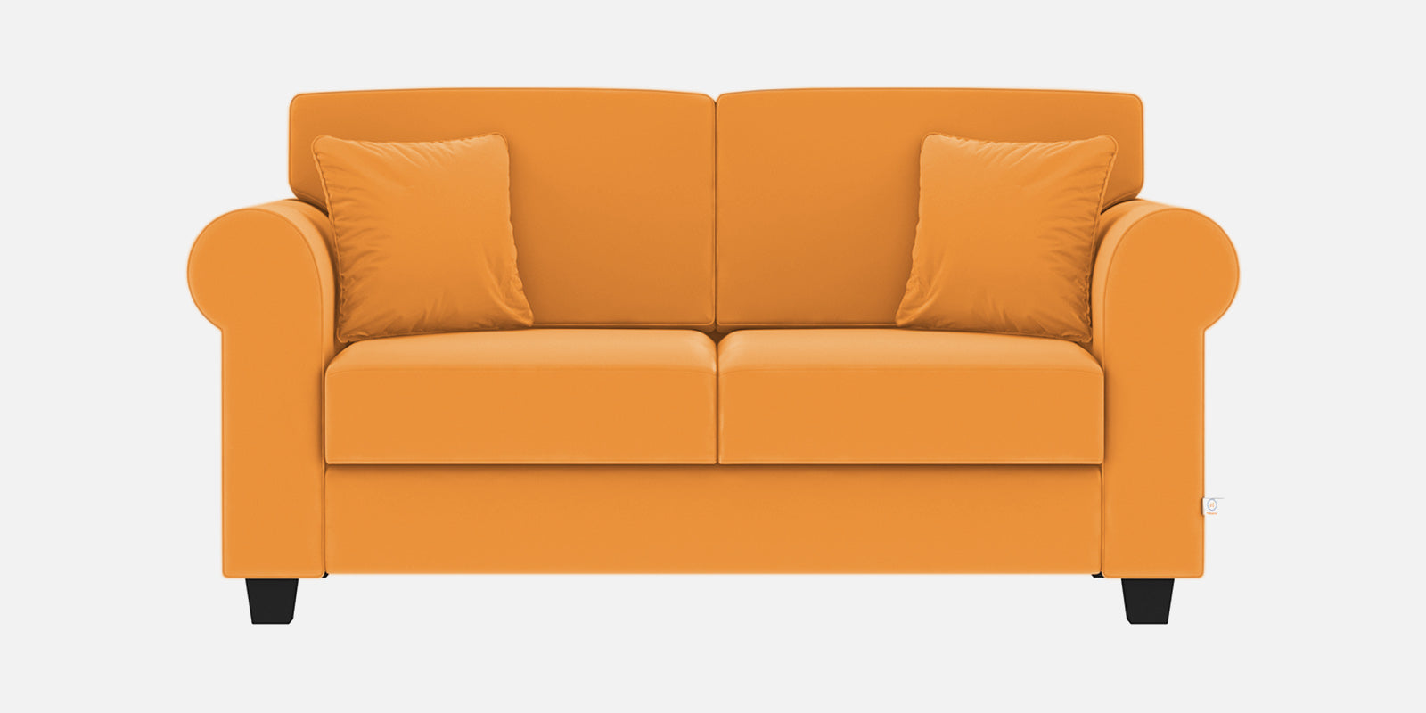 Numonk Velvet 2 Seater Sofa In Tangerine orange Colour - Febonic Living