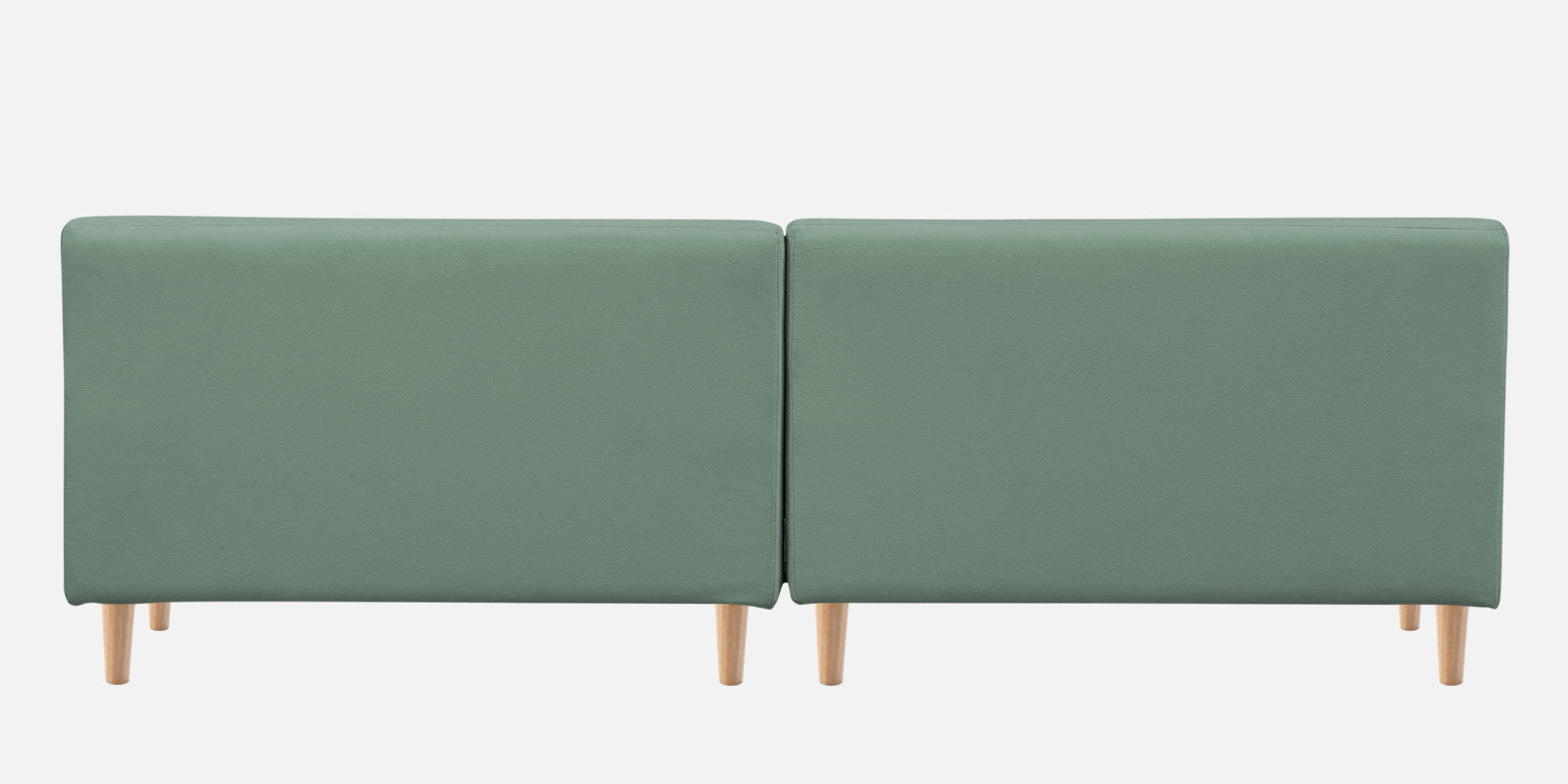 Woody Fabric LHS Sectional Sofa (3+Lounger) In Mist Blue Colour - Febonic Living