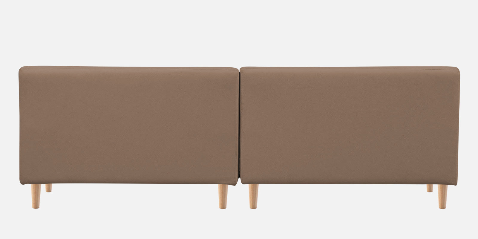 Woody Fabric LHS Sectional Sofa (3+Lounger) In Wheat Beige Colour - Febonic Living
