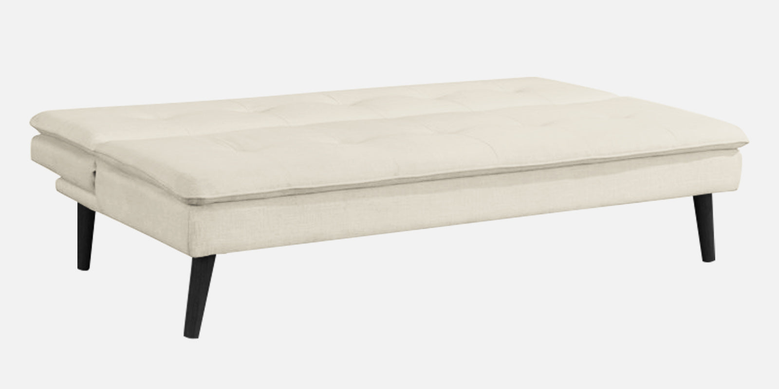 Toner Fabric 3 Seater Convertible Sofa Cum Bed In Ivory Cream Colour - Febonic Living