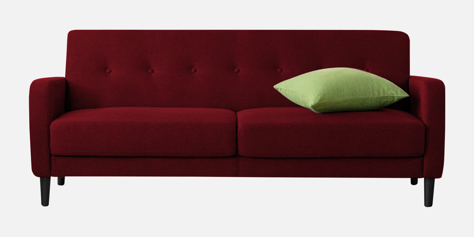 Marq Fabric 3 Seater Sofa In Ruby Red Colour - Febonic Living