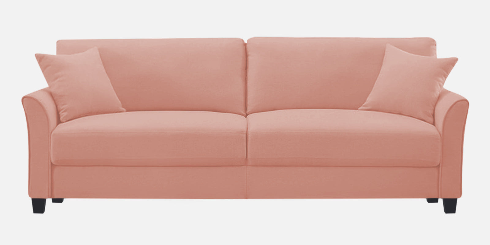 Daroo Velvet 3 Seater Sofa In Blush Pink Colour - Febonic Living