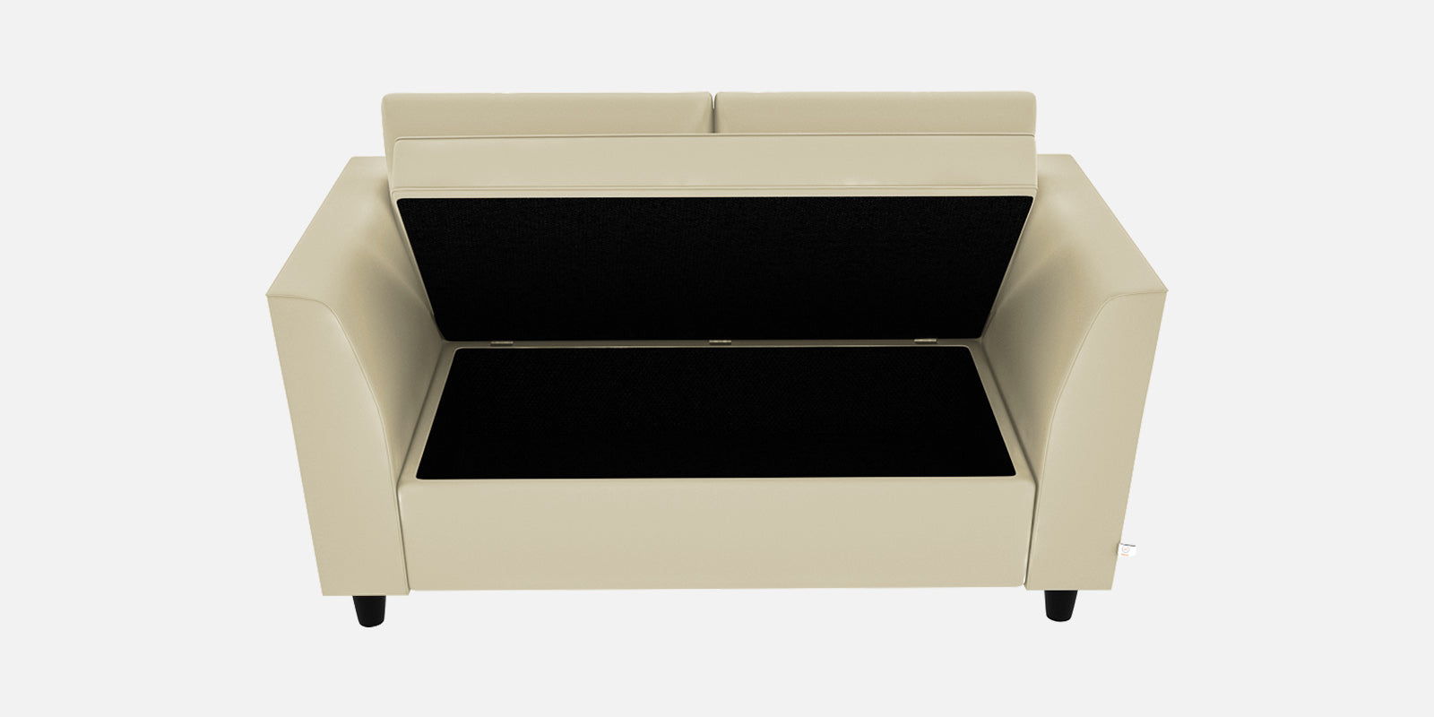 Bristo Velvet 2 Seater Sofa In Warm White Colour With Storage - Febonic Living