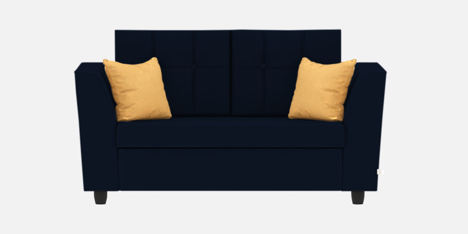 Nestin Velvet 2 Seater Sofa In Dark Blue Colour - Febonic Living