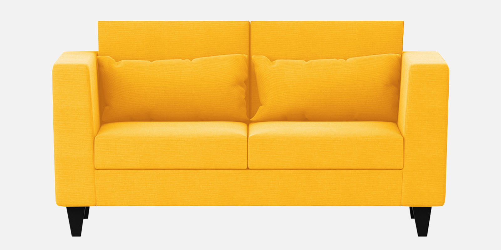 Nipul Fabric 2 Seater Sofa In Bold Yellow Colour - Febonic Living