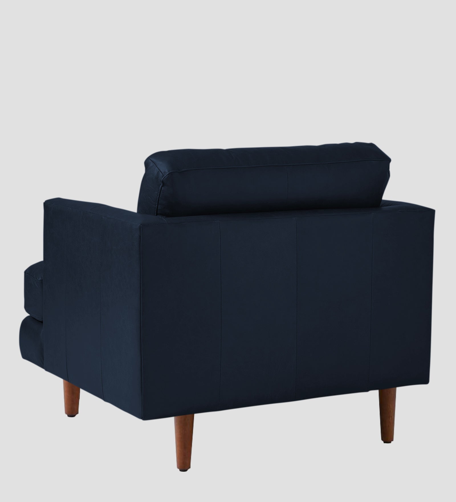 Sterio Leatherette 1 Seater Sofa In Berry Blue Colour - Febonic Living