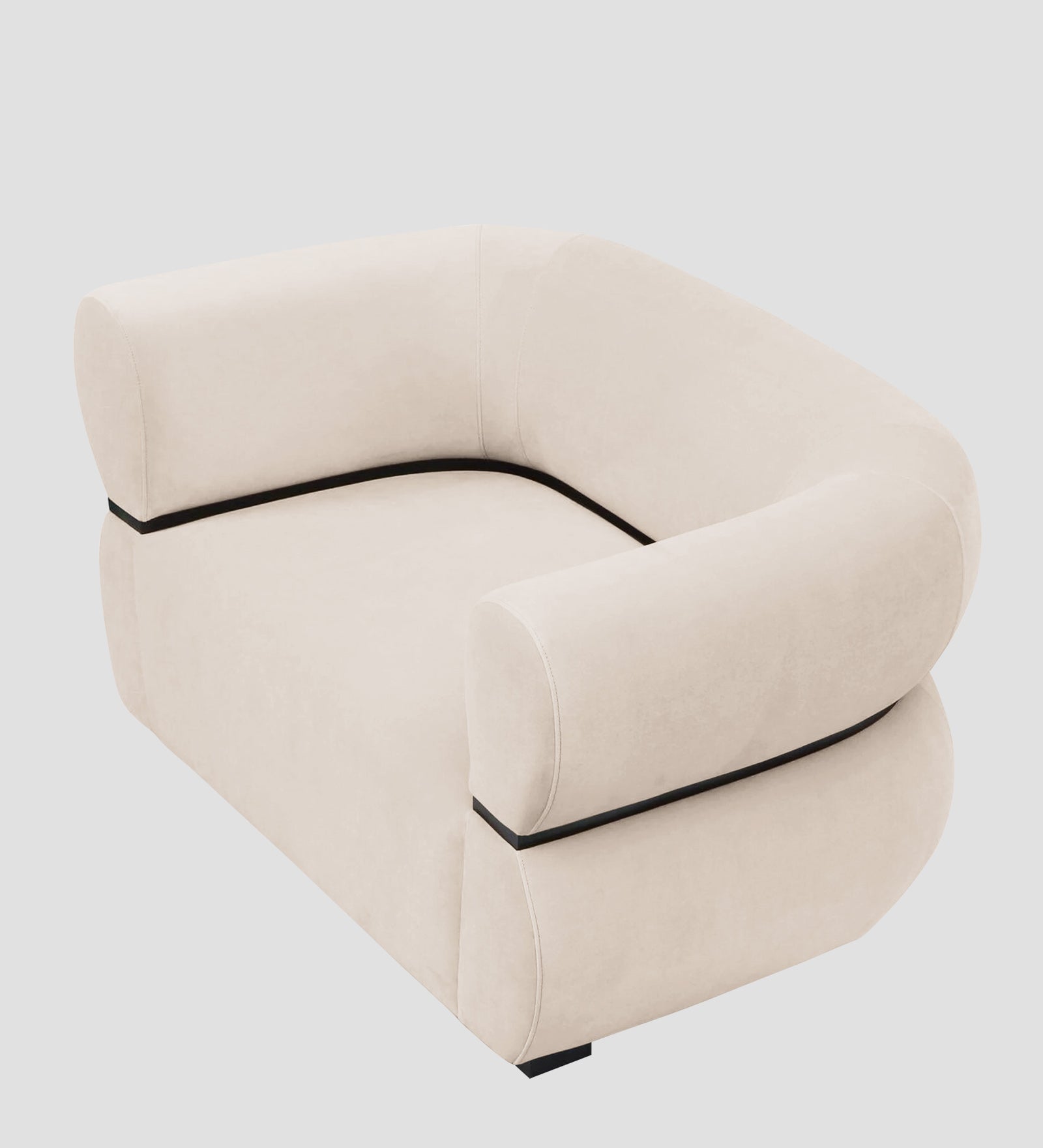 Kula Velvet 1 Seater Sofa In Camel Beige Colour - Febonic Living