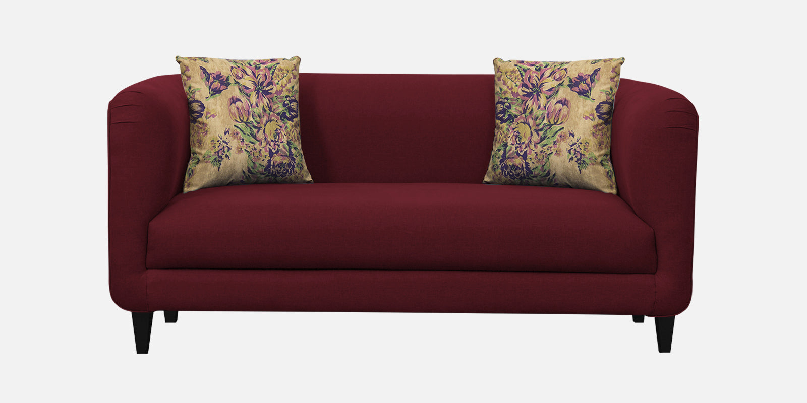 Niki Fabric 2 Seater Sofa In Blood Maroon Colour - Febonic Living
