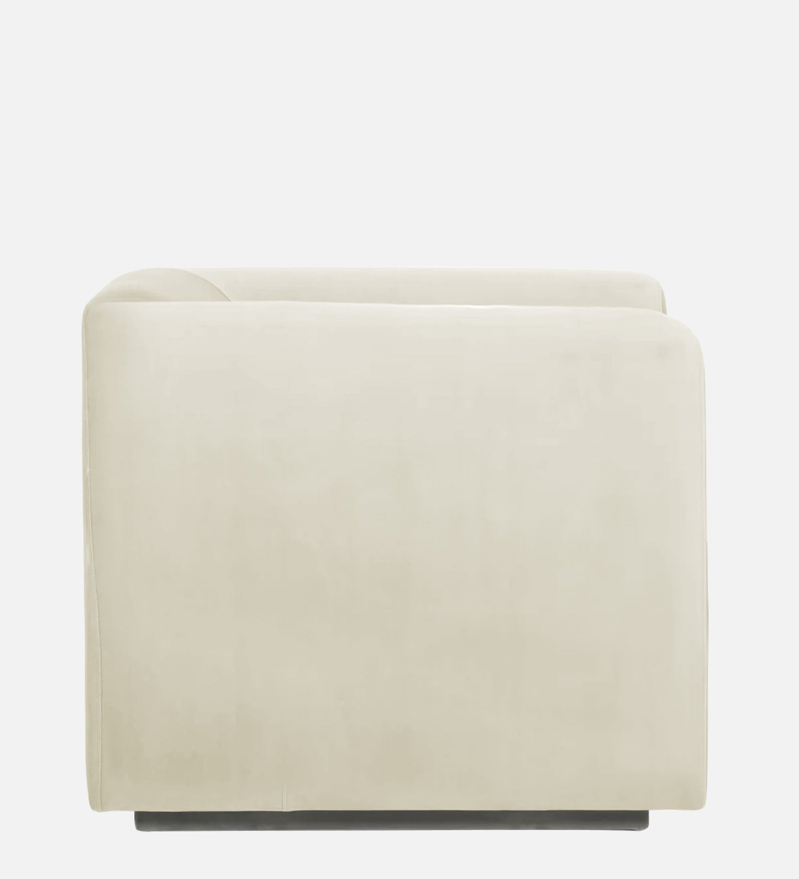 Bufa Velvet 1 Seater Sofa In Warm White Colour - Febonic Living