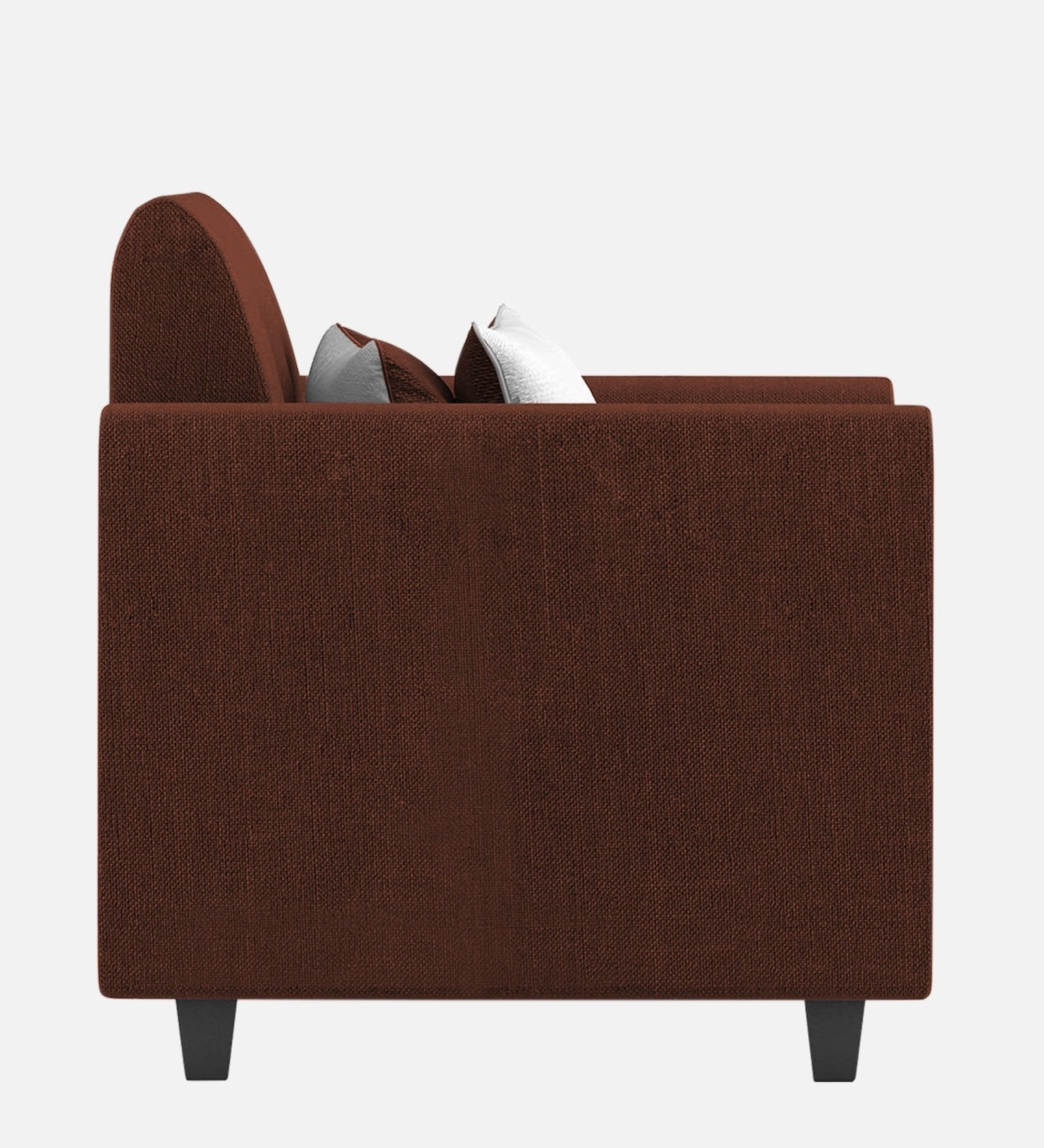 Denmark Fabric 1 Seater Sofa In Coffee Brown Colour - Febonic Living