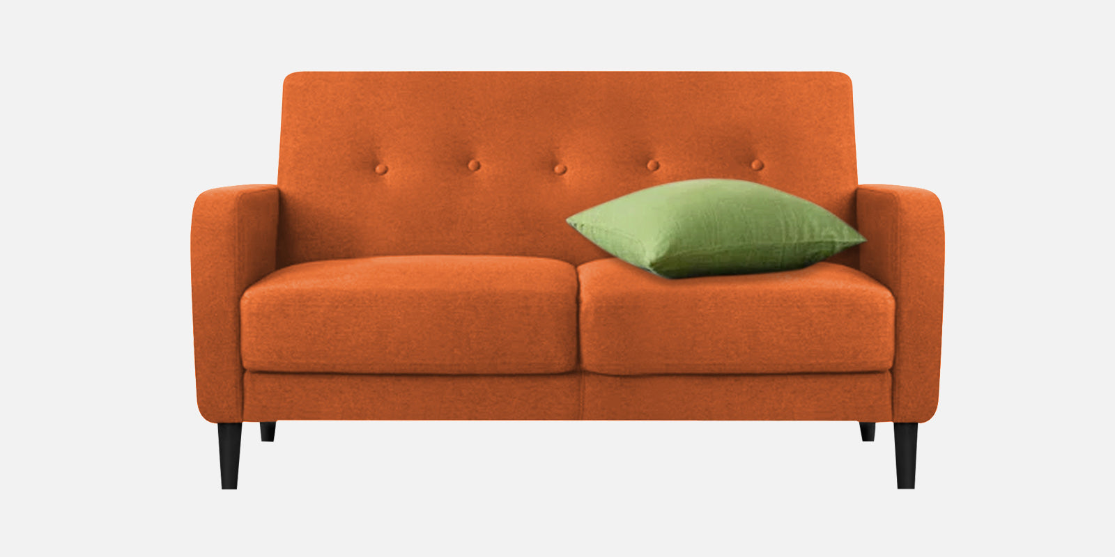 Marq Fabric 2 Seater Sofa in Vivid Orange Colour