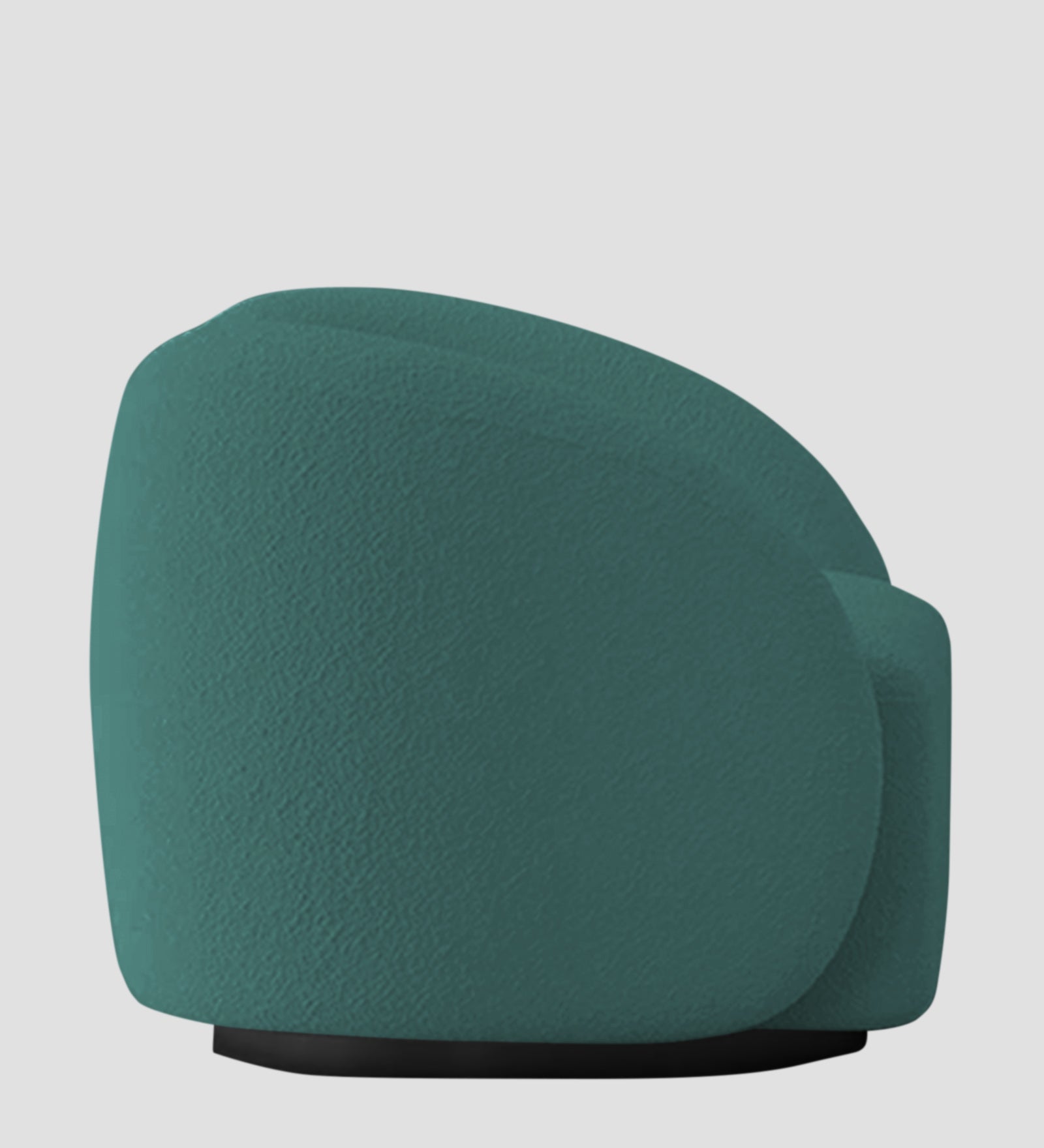 Miles Boucle Fabric Swivel Chair in Bark Green Colour