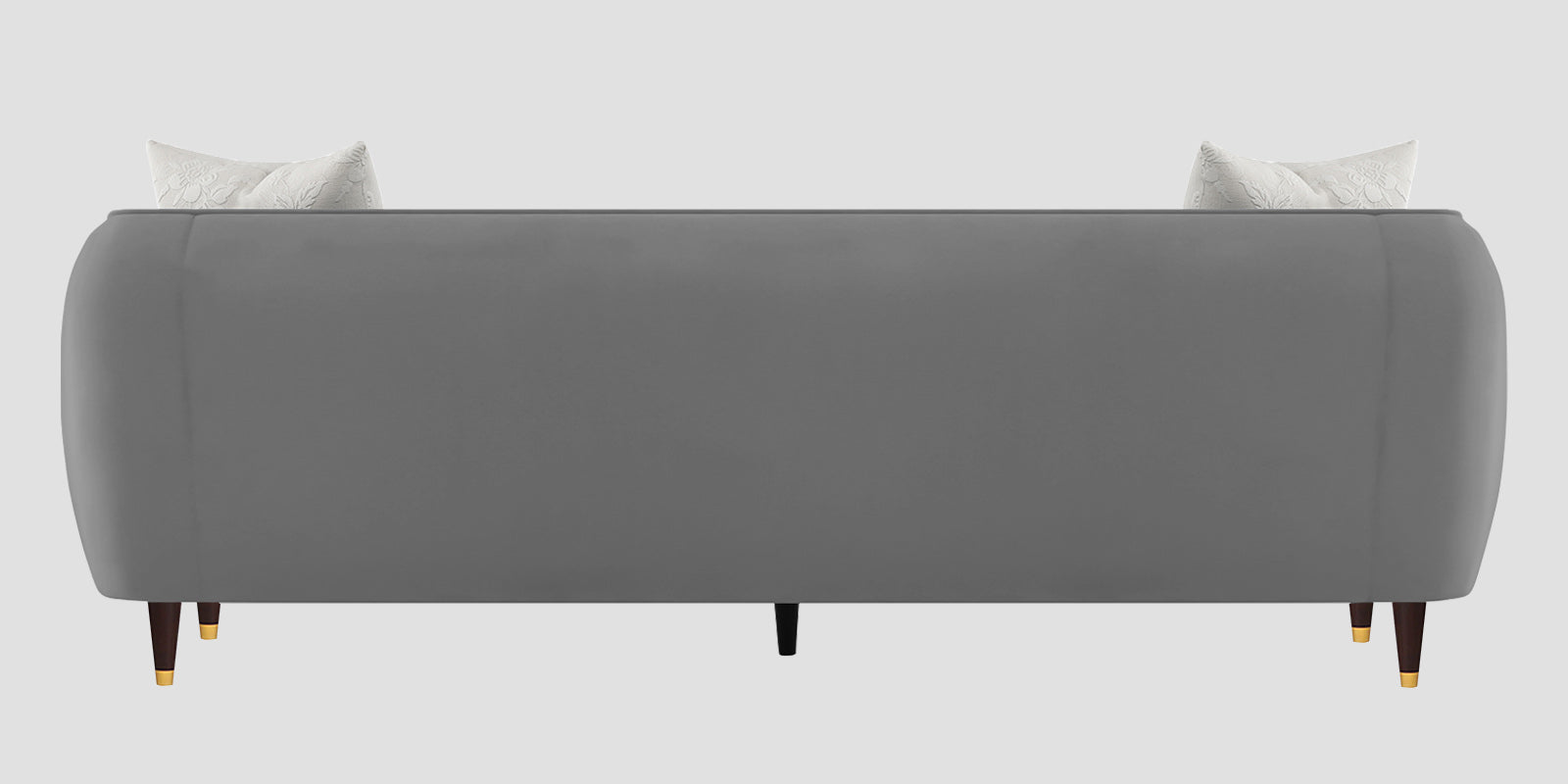 Hairo Velvet 3 Seater Sofa In Light Grey Colour