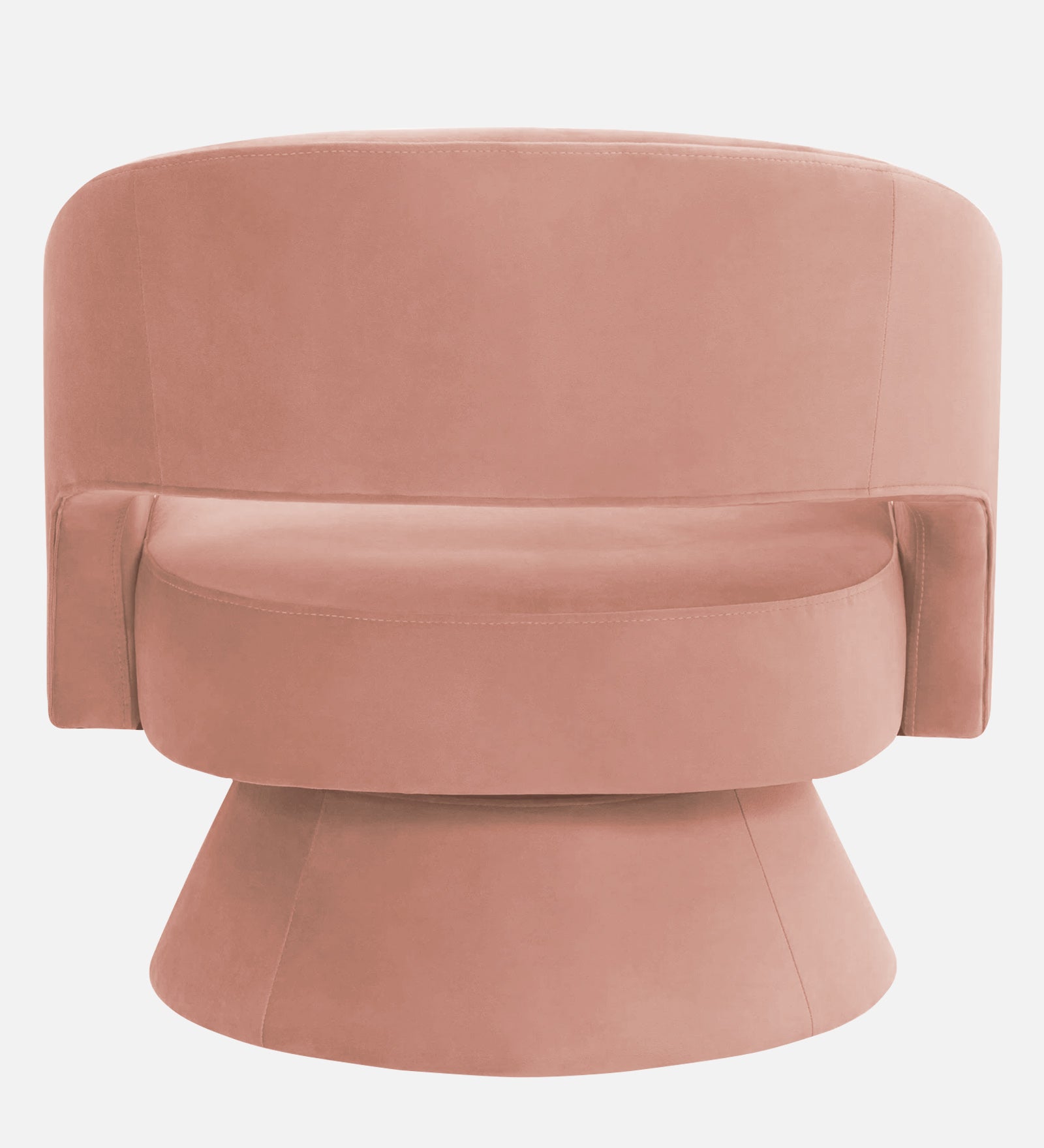 Pendra Velvet Swivel Chair In Blush Pink Colour - Febonic Living
