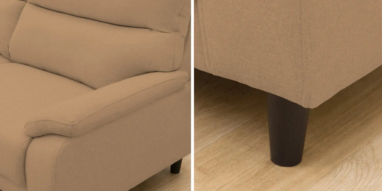 Zibby Fabric 3 Seater Sofa In Copper Brown Colour Febonic Living