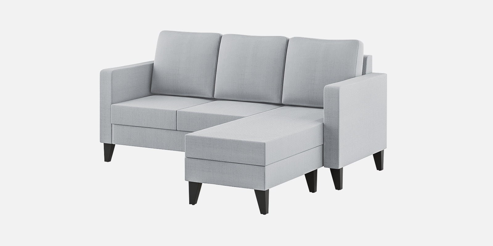 Nori Fabric LHS Sectional Sofa (2+Lounger) In Coin Grey Colour - Febonic Living