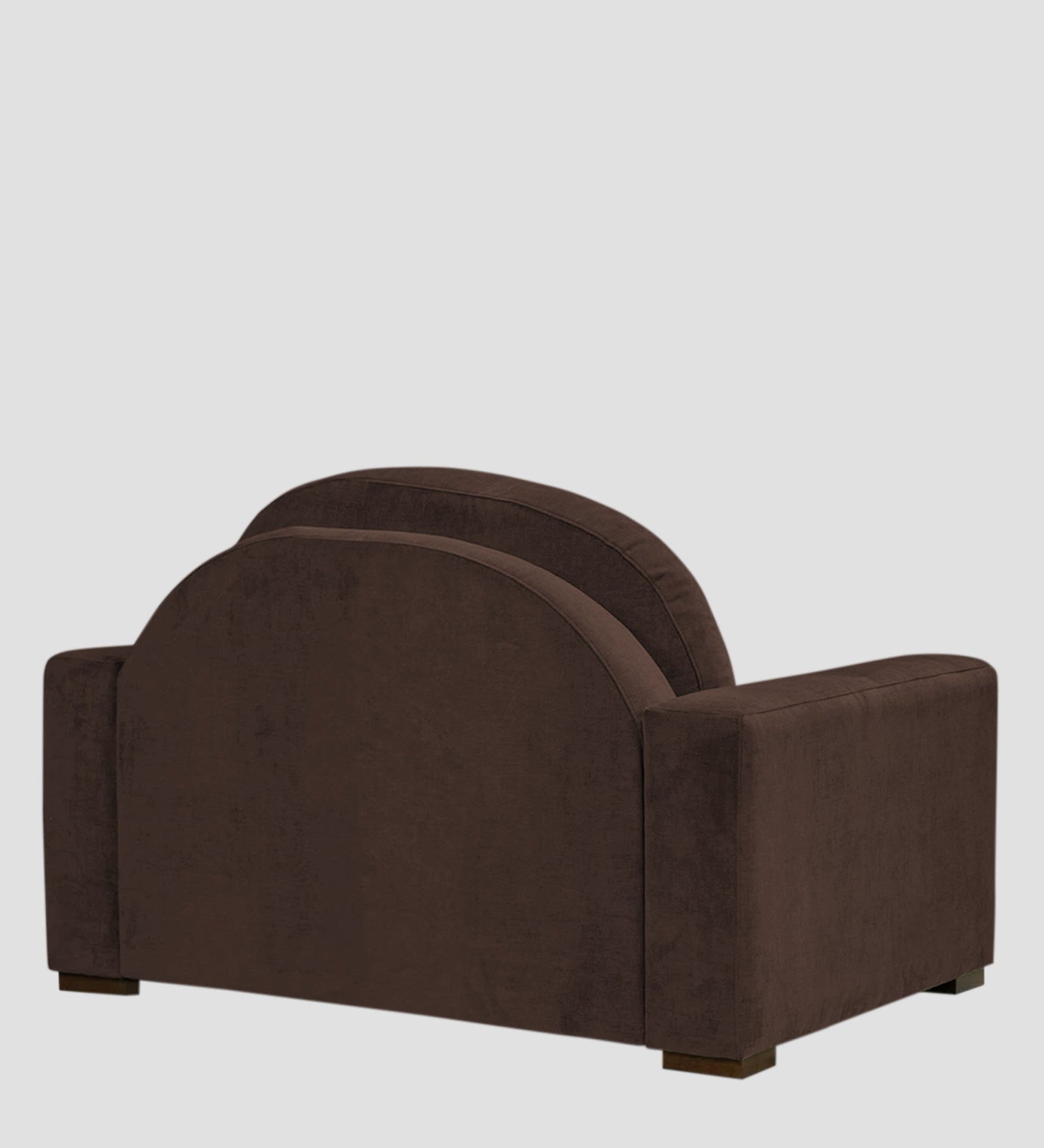 Dara Fabric 1 Seater Sofa In Coffee Brown Colour - Febonic Living
