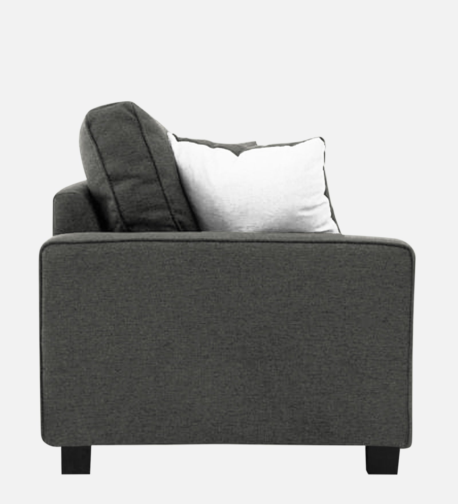 Ladybug Fabric 1 Seater Sofa In Charcoal Grey Colour