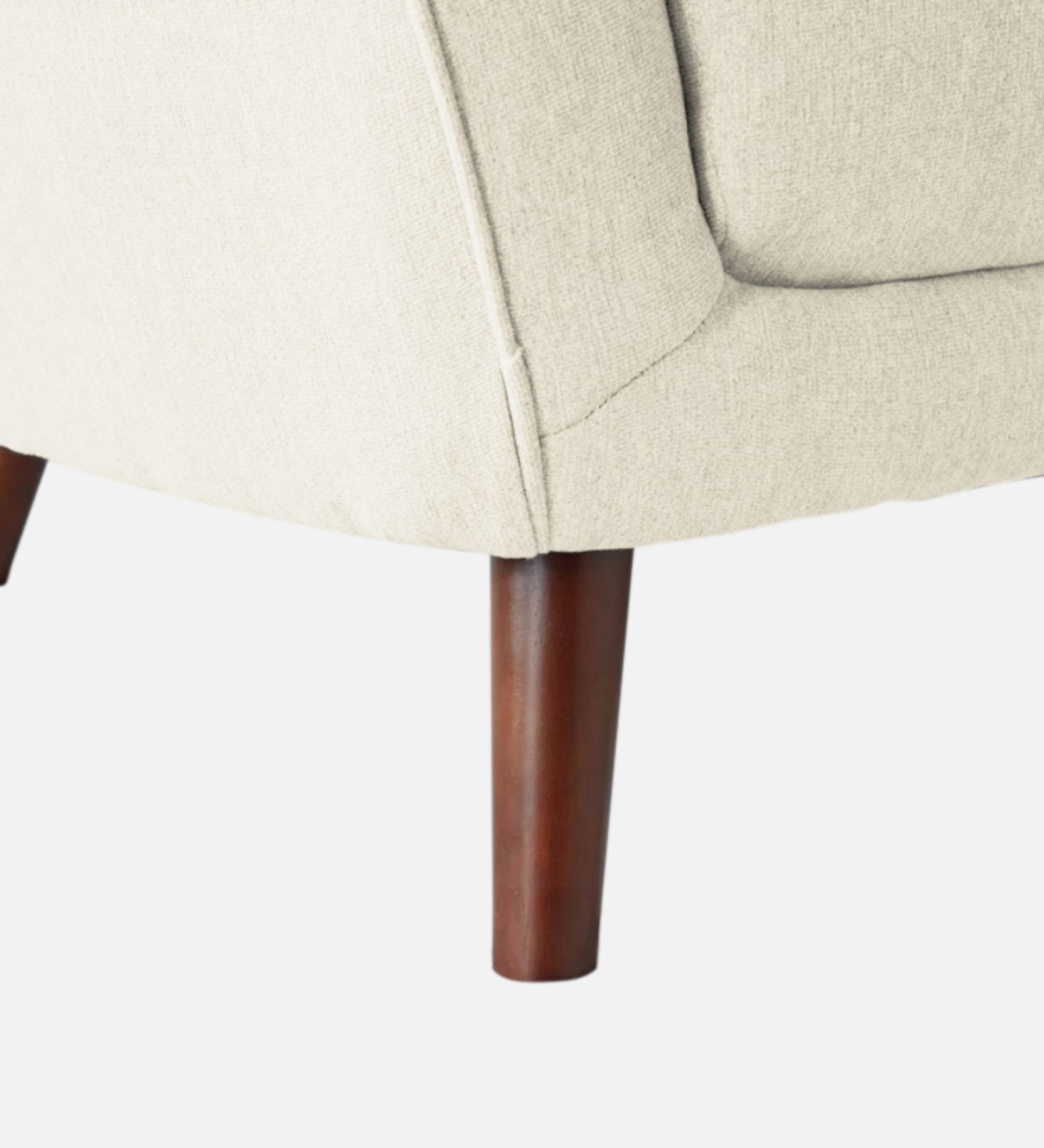 Benjamin Fabric 1 Seater Sofa In Ivory Cream Colour - Febonic Living