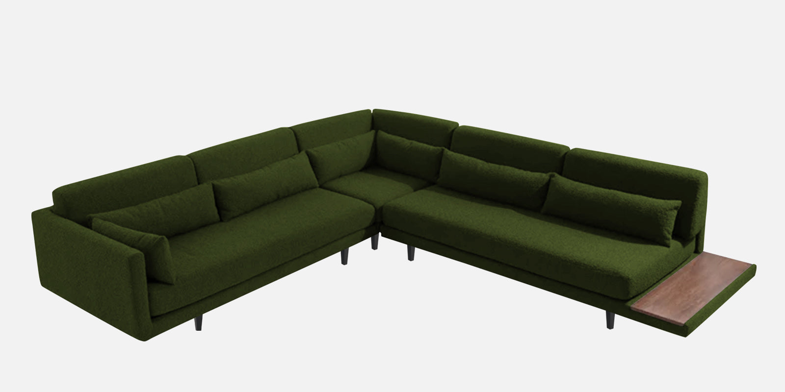 Malta Fabric 6 Seater LHS Corner Sofa In Olive Green Colour - Febonic Living