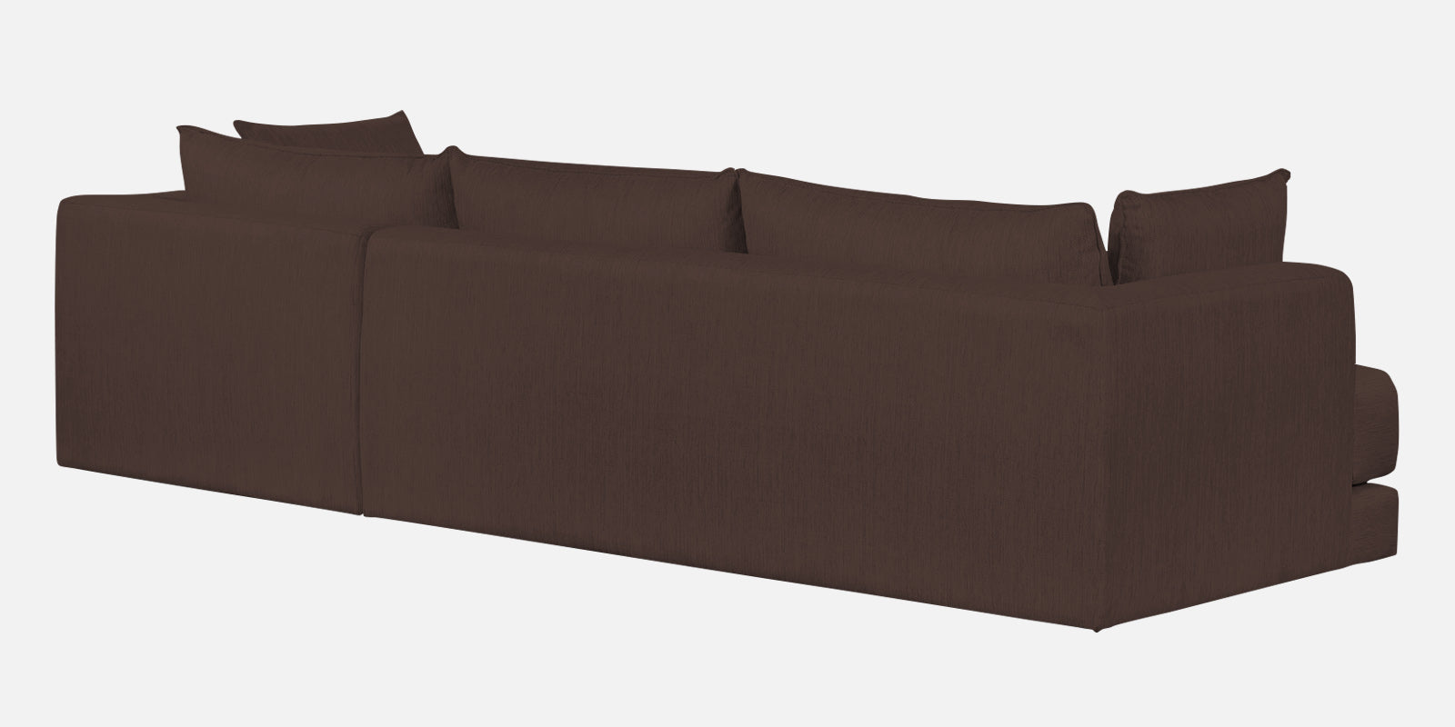Ziggy Fabric RHS Sectional Sofa (3+Lounger) In Caramel Brown Colour - Febonic Living