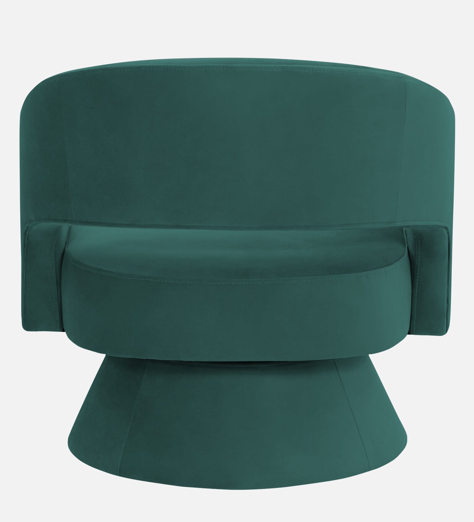 Pendra Velvet Swivel Chair In Pine Green Colour - Febonic Living